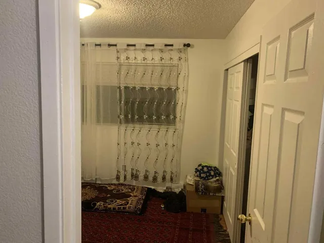 a room with a mirror