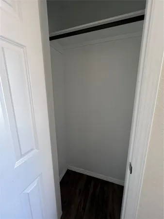 a close up view of a closet