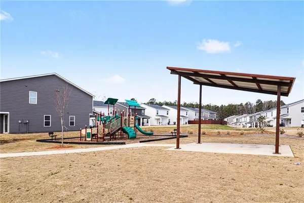 a view of outdoor space with seating area