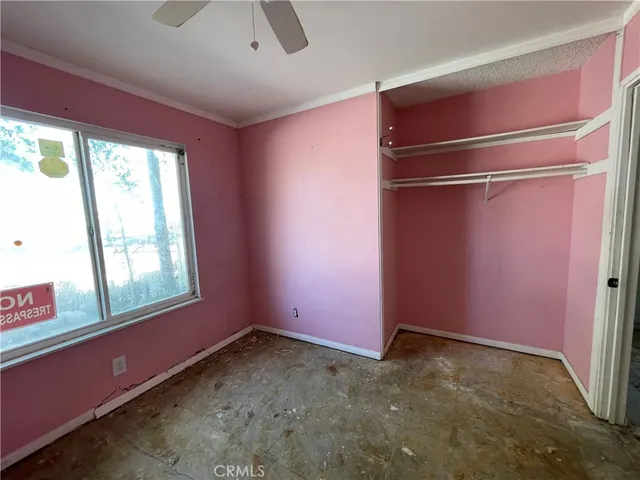 an empty room with a window