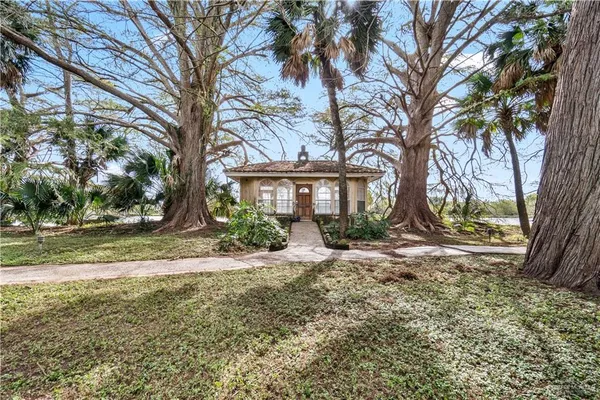 a view of outdoor space with garden