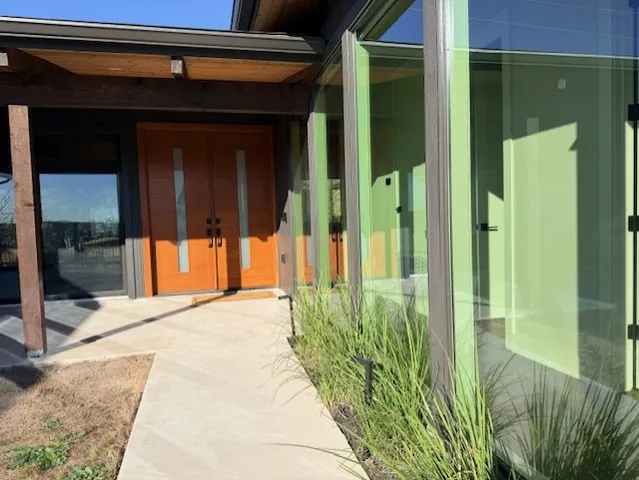 a view of a livingroom with a flat screen tv