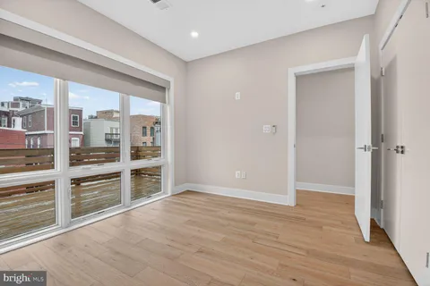 wooden floor and windows in a room