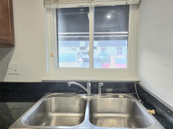 a close view of sink and tap