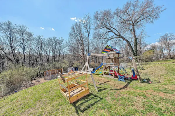 a view of outdoor space with garden and entertaining space