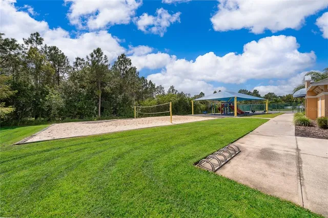a view of a volley ball court