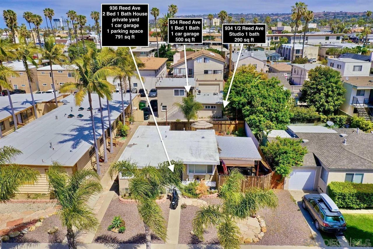 934 Reed Avenue San Diego, CA 92109 - Photo 4 of 39 an aerial view of multiple houses with yard