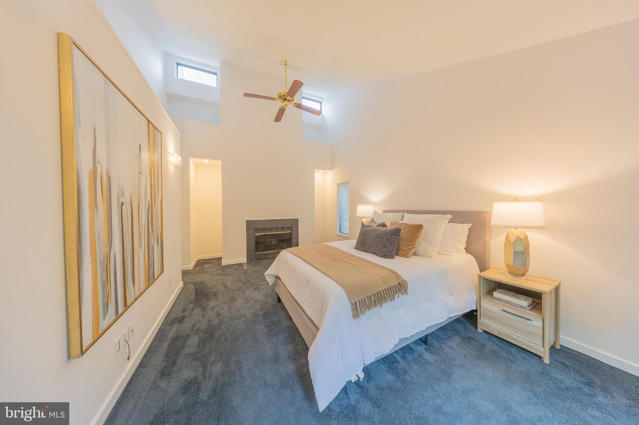 2201 Cedar Cove Court Reston, VA 20191 - Photo 12 of 25 Primary bedroom with a fireplace &vaulted ceiling