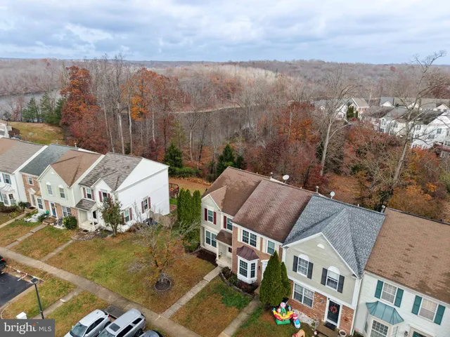 an aerial view of multiple house