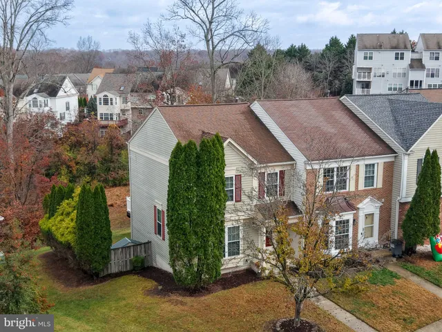 an aerial view of multiple houses