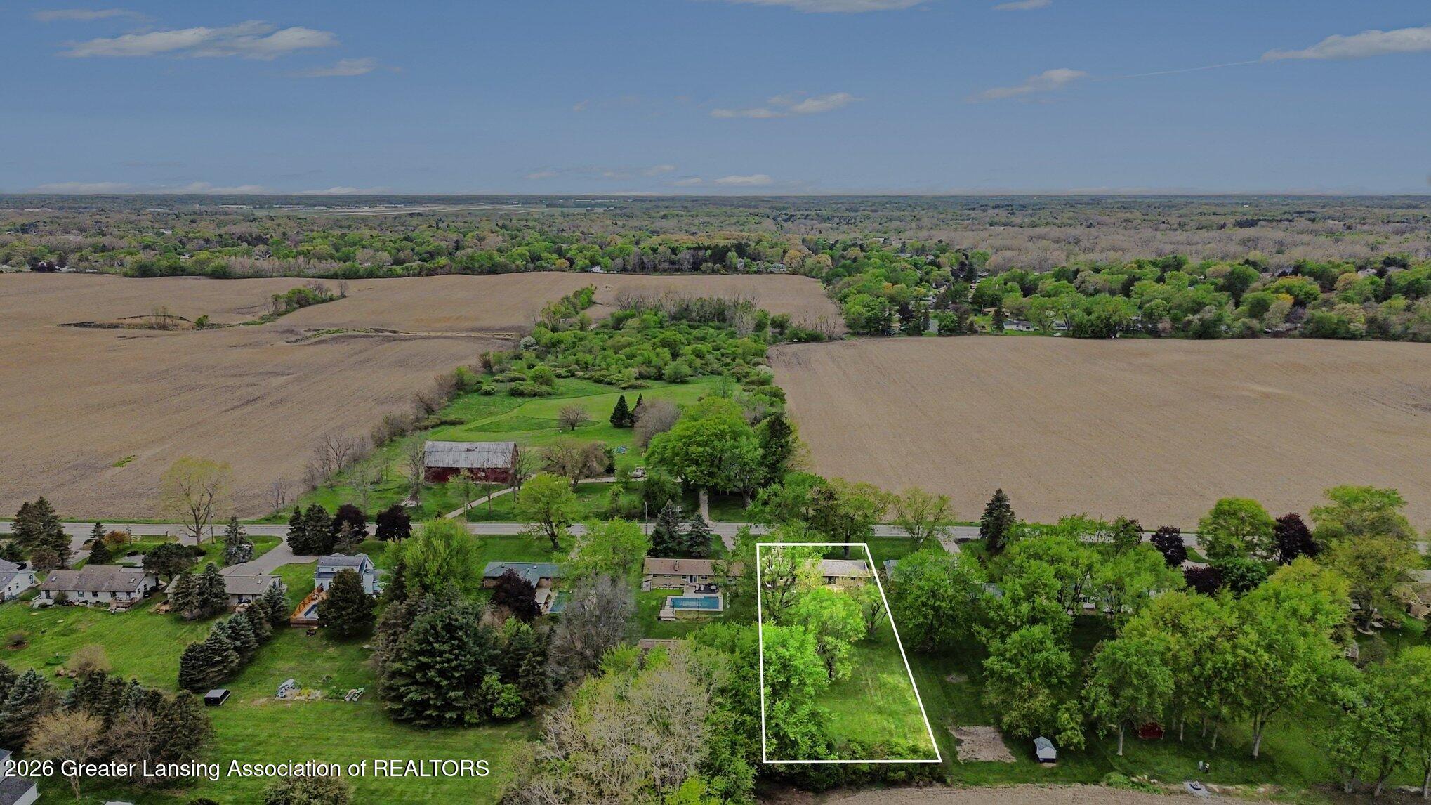 15515 Wood Road Lansing, MI 48906 - Photo 24 of 24 24-Overhead w Lot Lines