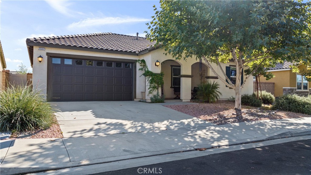 a front view of a house