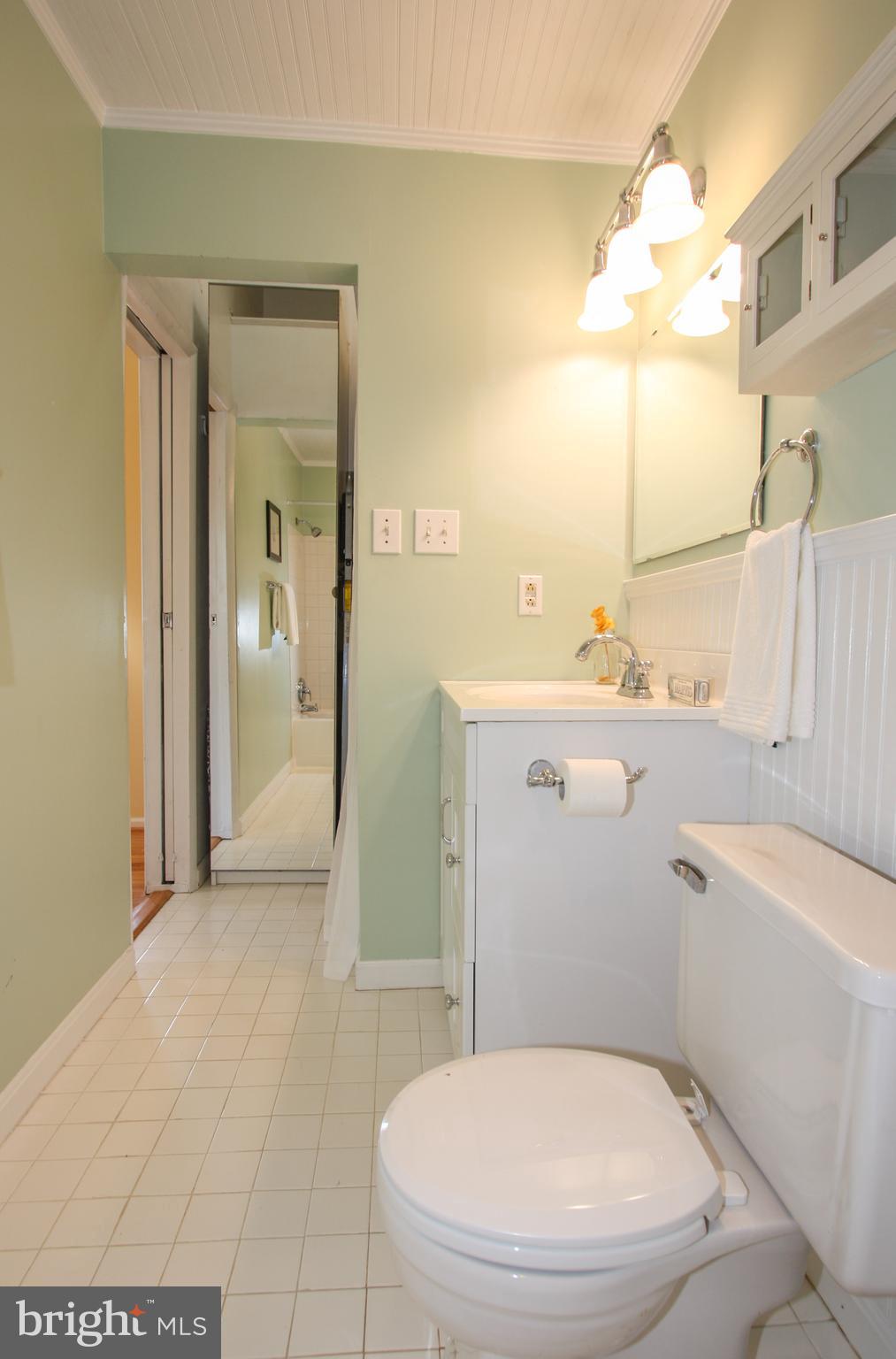 1434 Potomac Avenue Southeast, Unit 5 Washington, DC 20003 - Photo 27 of 38 a white toilet sitting next to a bathroom sink and a mirror
