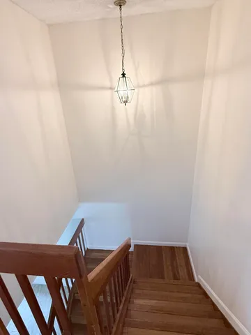 a view of small space with racks on the wall