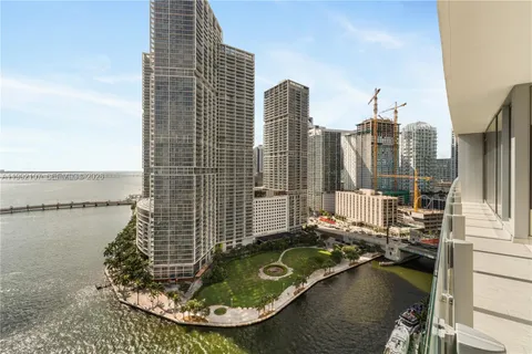 a view of a city with tall buildings
