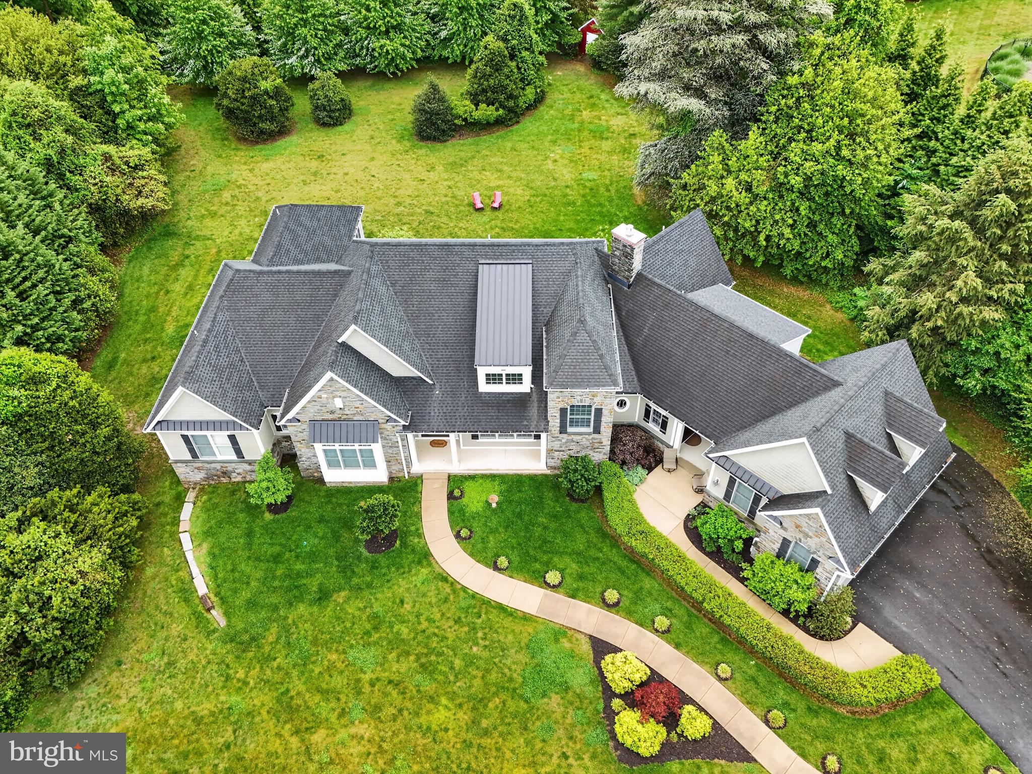 1031 Coates Road Jenkintown, PA 19046 - Photo 57 of 66 an aerial view of a house with a garden