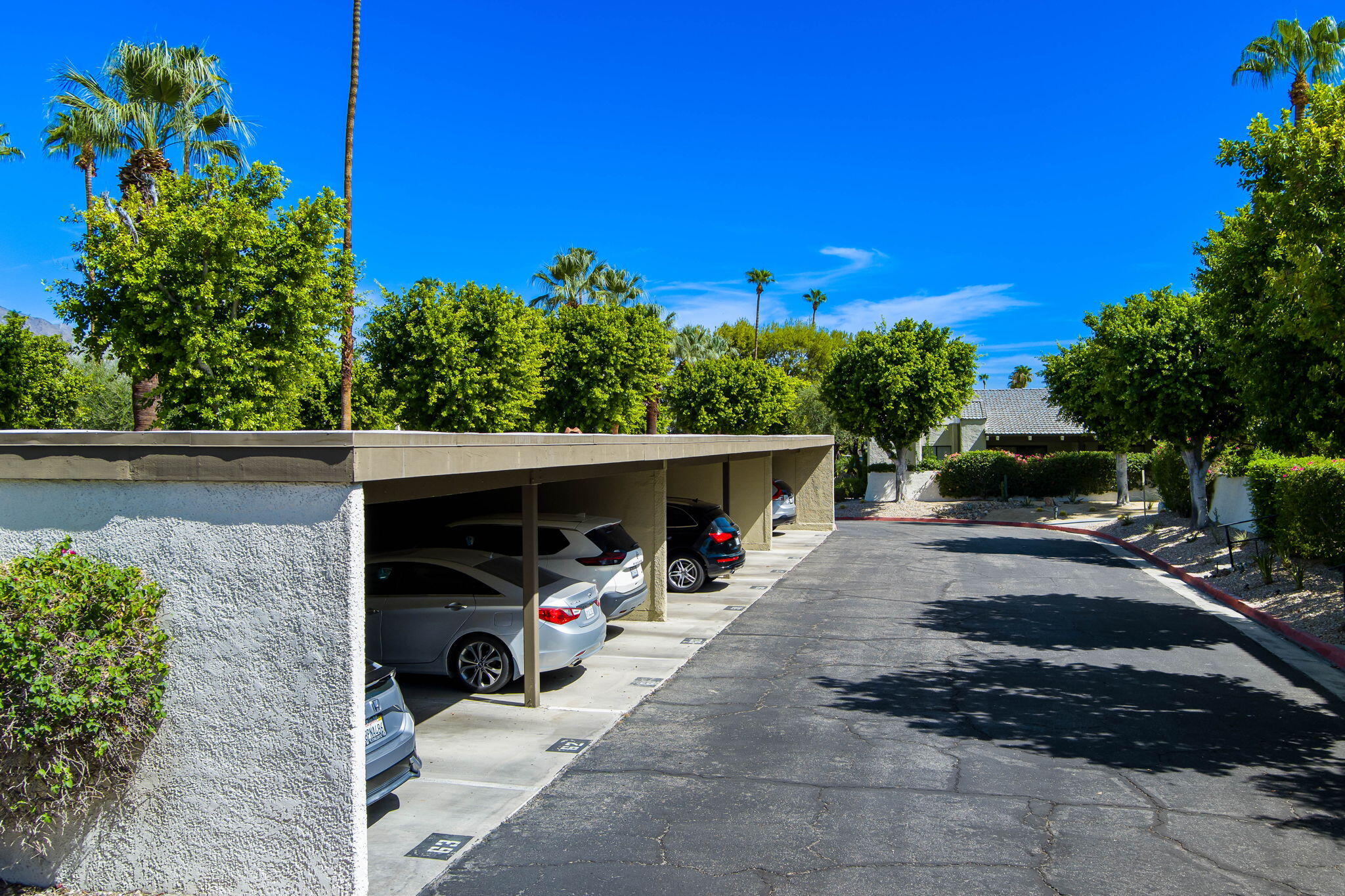 1150 East Palm Canyon Drive, Unit 37 Palm Springs, CA 92264 - Photo 33 of 40 a view of the back yard of the house