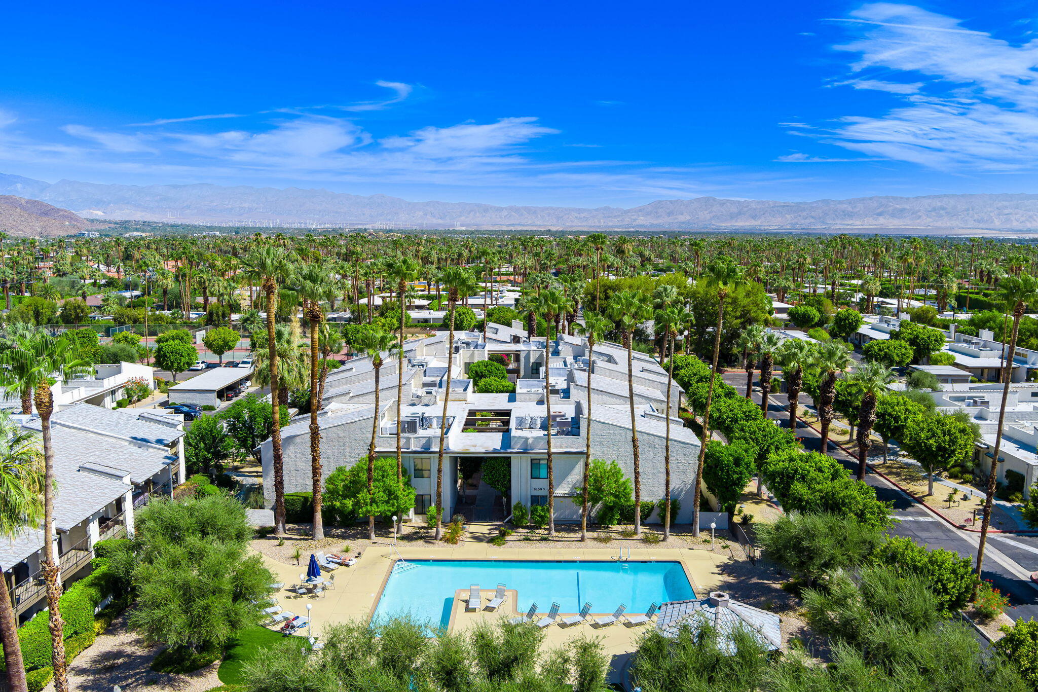 1150 East Palm Canyon Drive, Unit 37 Palm Springs, CA 92264 - Photo 37 of 40 a view of a city with palm trees