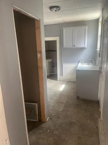 an empty room with a window