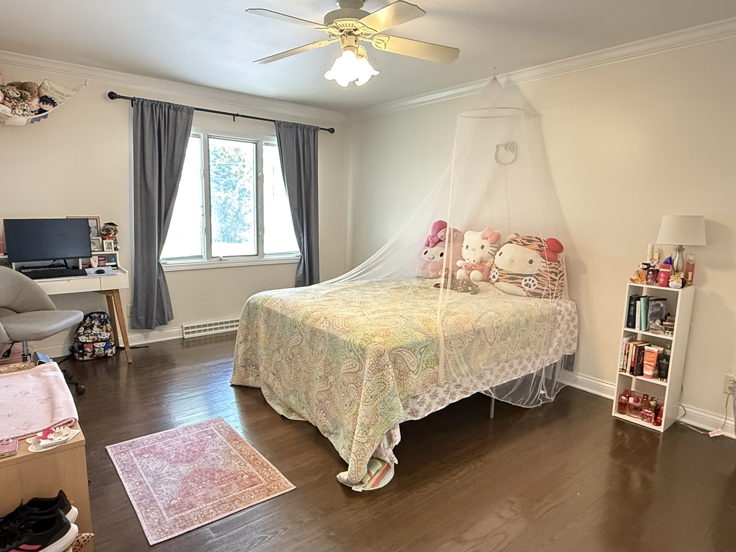 402 West Le Fevre Road Sterling, IL 61081 - Photo 27 of 39 a bedroom with a bed and a chandelier