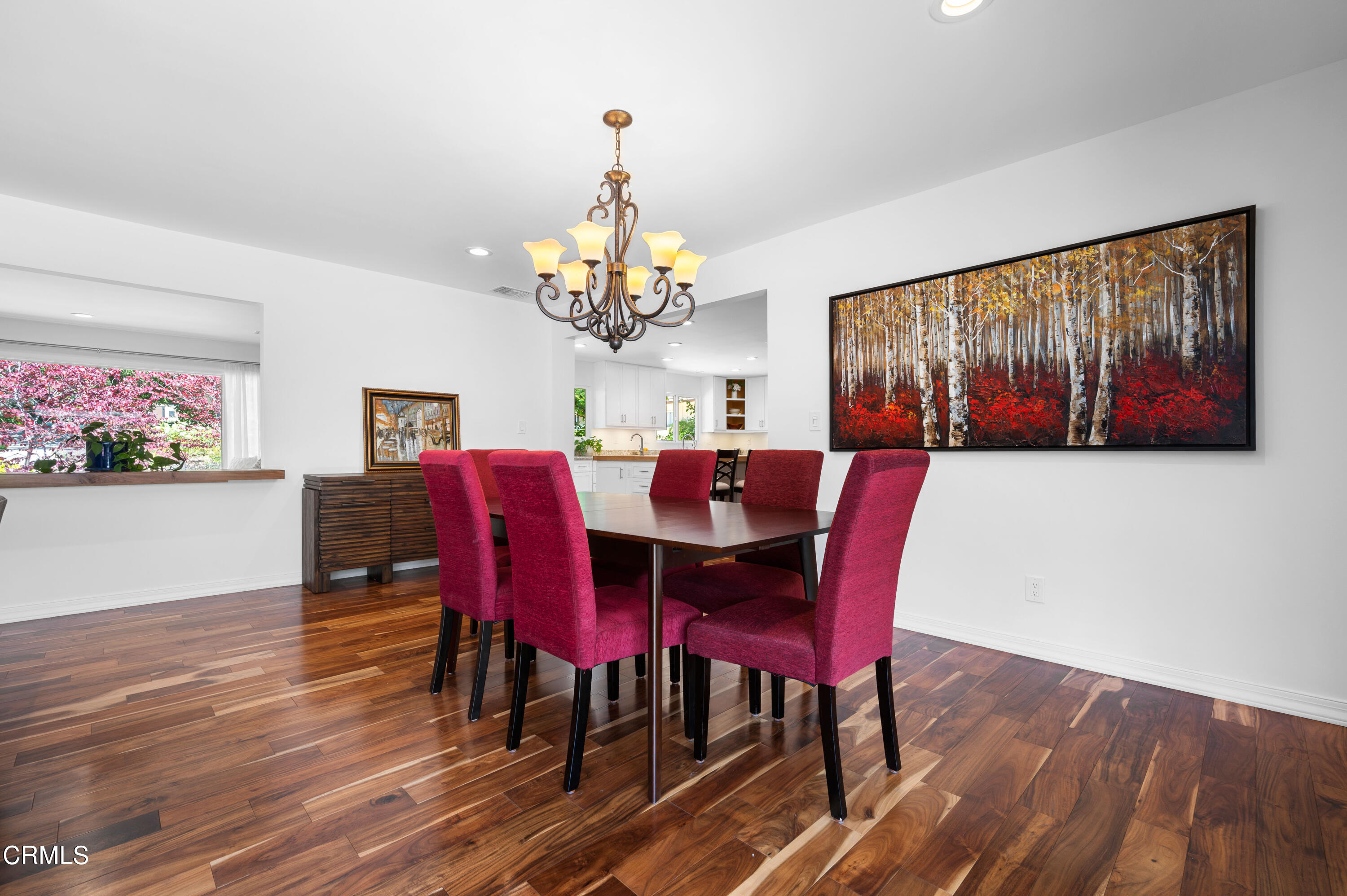 3770 Shadow Grove Road Pasadena, CA 91107 - Photo 20 of 61 a view of a dining room with furniture wooden floor and chandelier