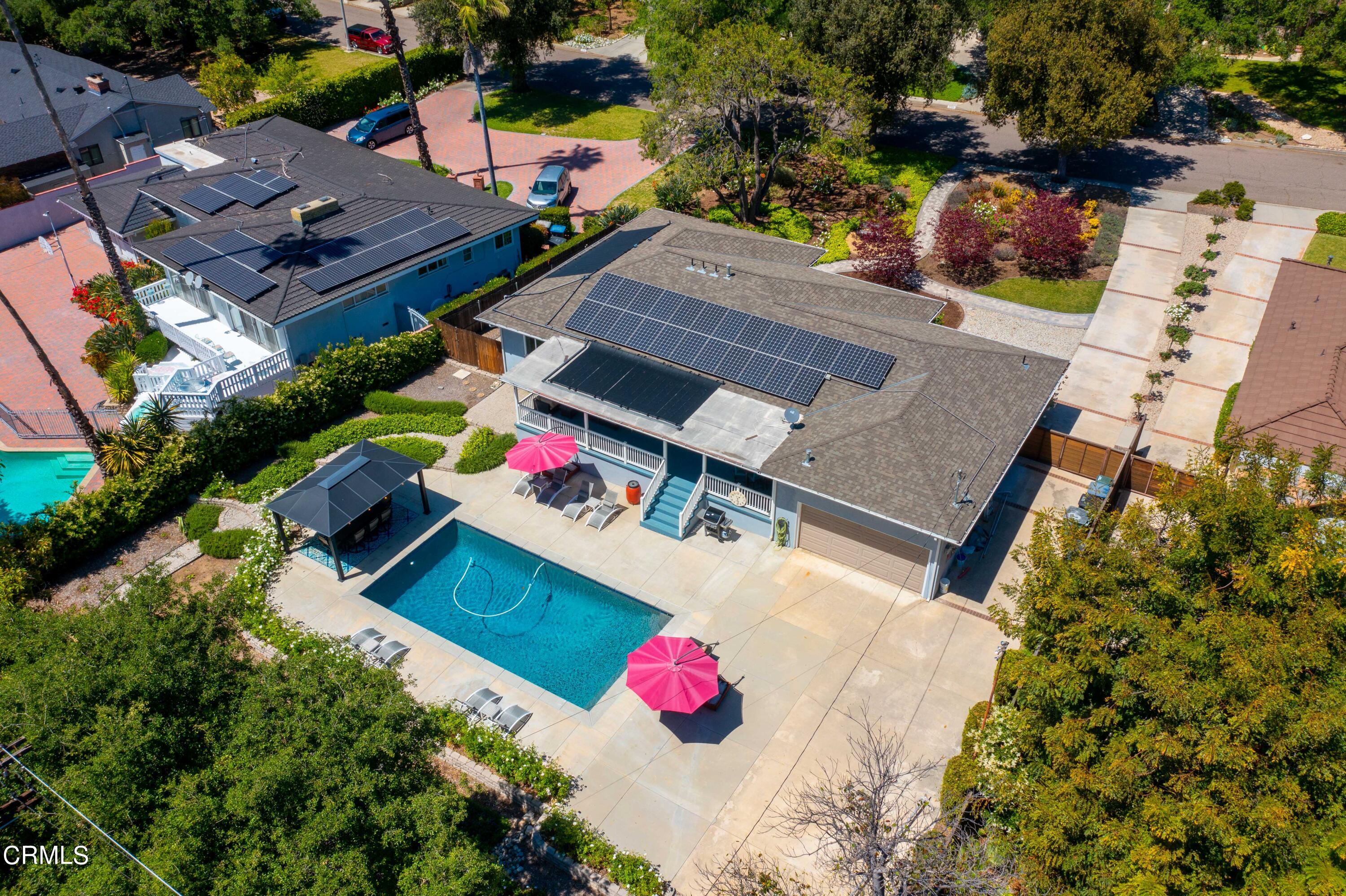 3770 Shadow Grove Road Pasadena, CA 91107 - Photo 57 of 61 an aerial view of residential house with outdoor space and swimming pool