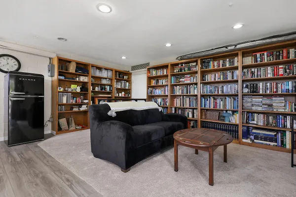 a view of a chairs and table in a room