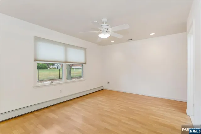 an empty room with a window