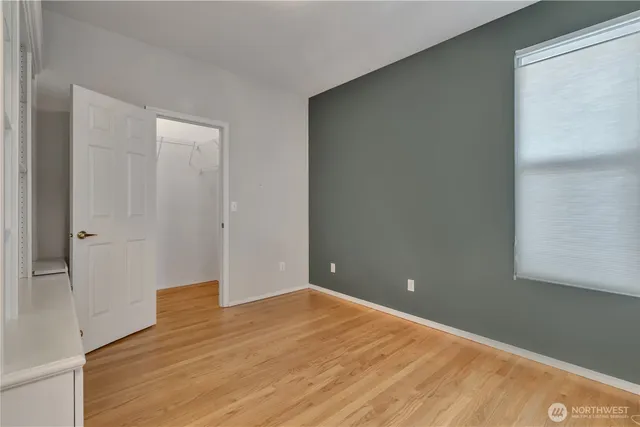 a view of an empty room with empty racks