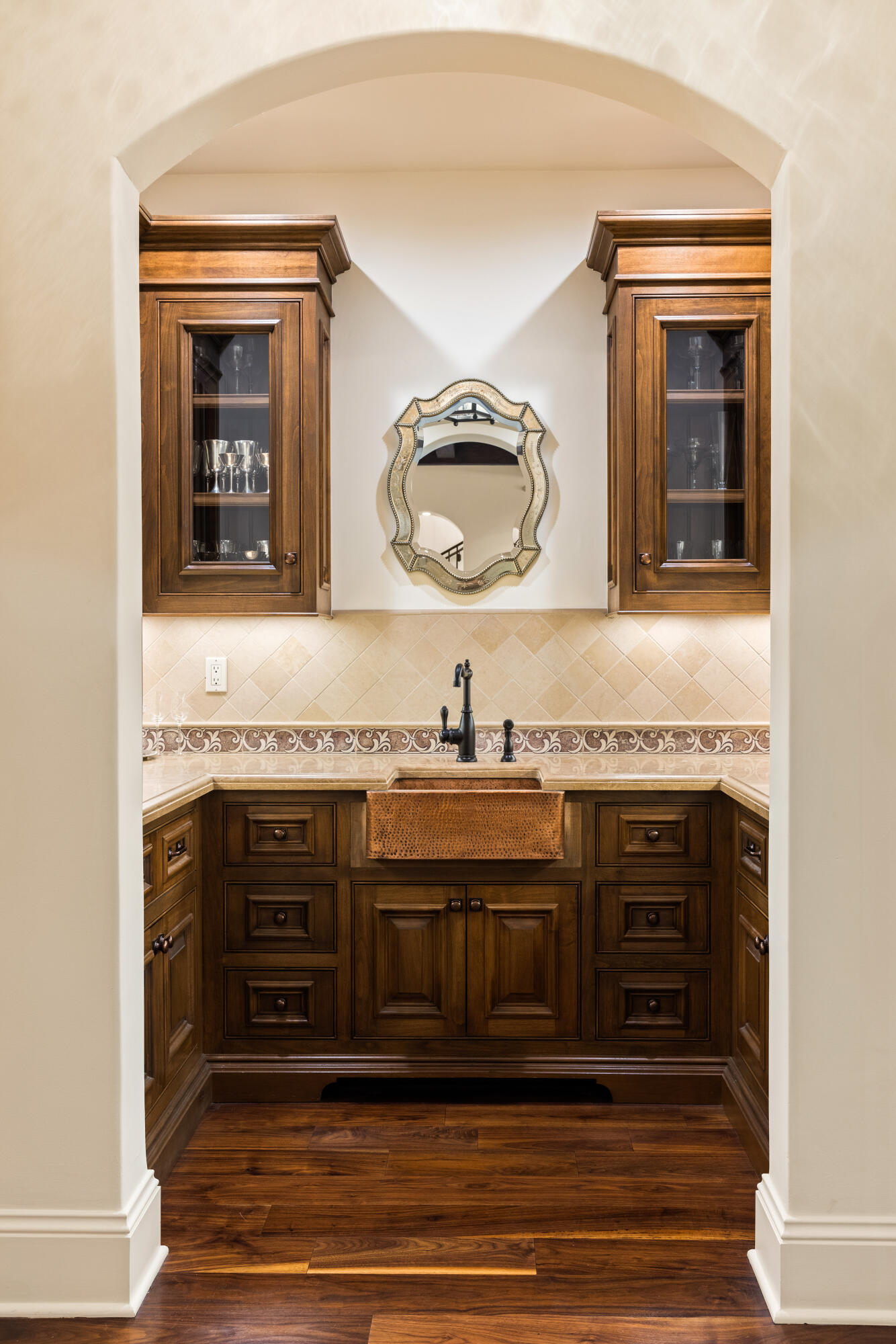 2035 Creekside Road Montecito, CA 93108 - Photo 19 of 60 a bathroom with a sink and a mirror
