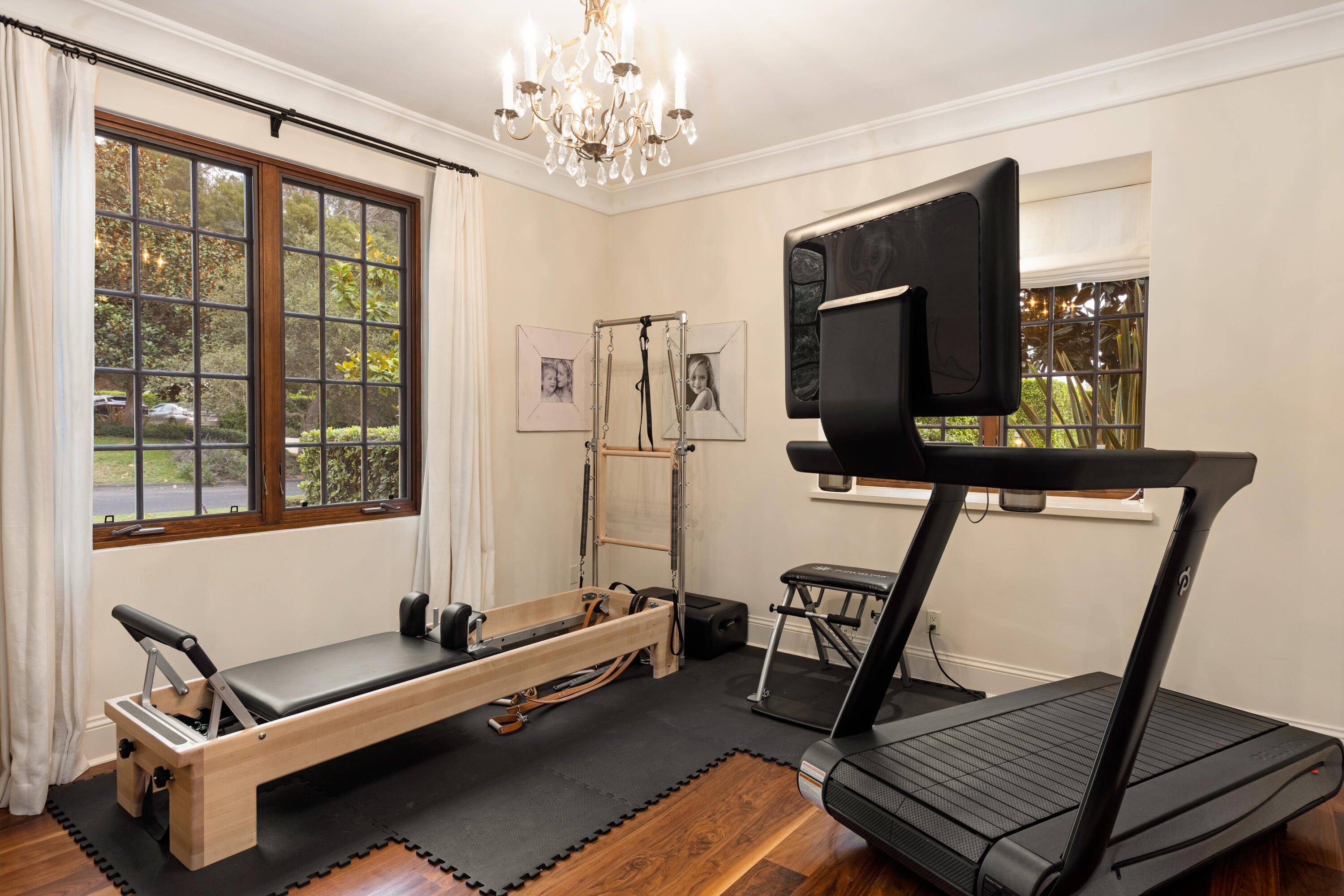 2035 Creekside Road Montecito, CA 93108 - Photo 43 of 60 a room with gym equipment on the desk and a window
