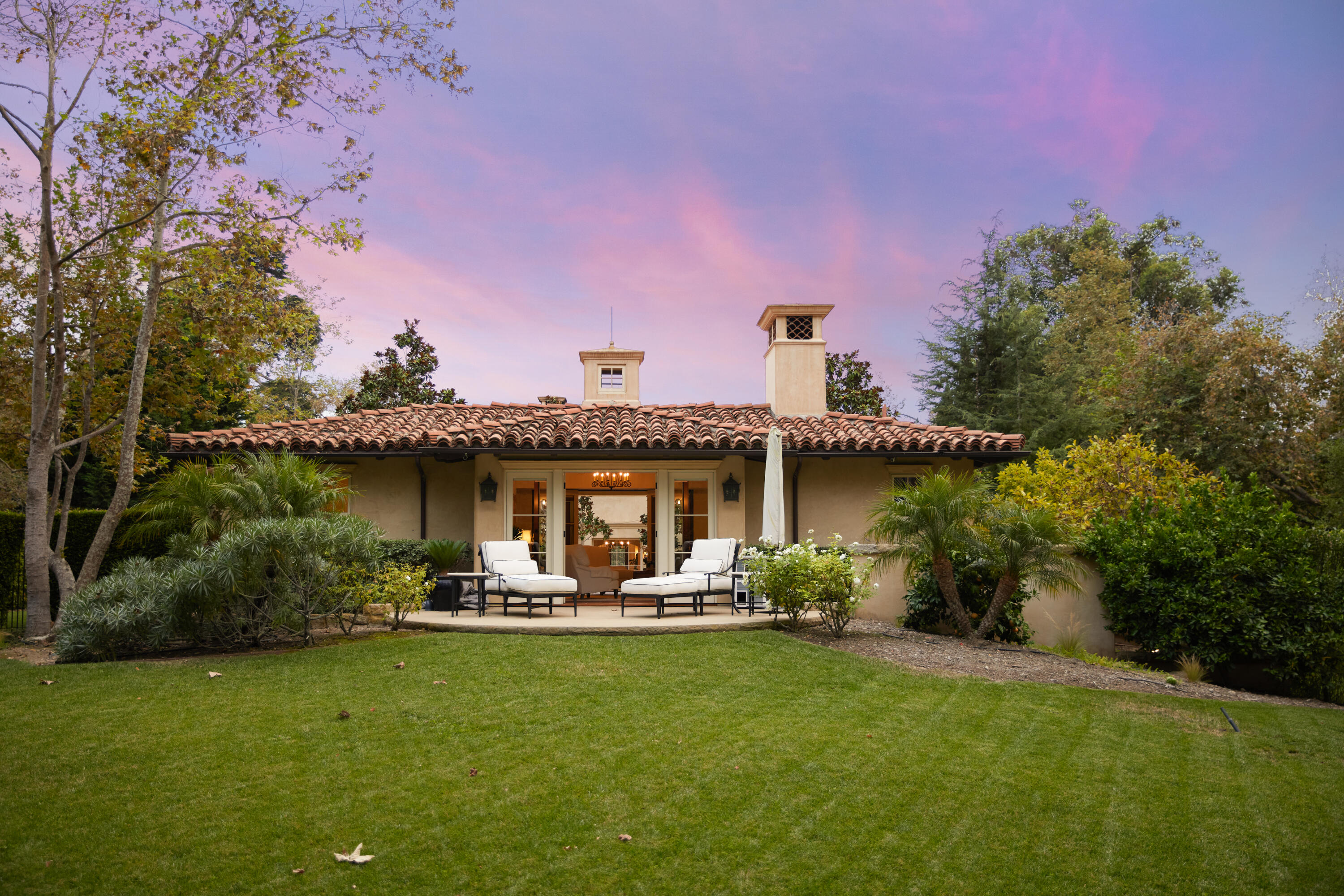 2035 Creekside Road Montecito, CA 93108 - Photo 53 of 60 a view of a house with a backyard and a garden