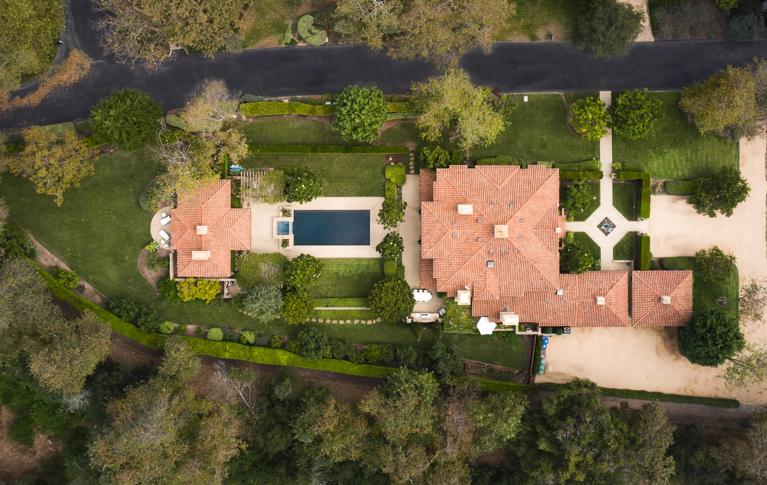 2035 Creekside Road Montecito, CA 93108 - Photo 60 of 60 an aerial view of a house with a yard