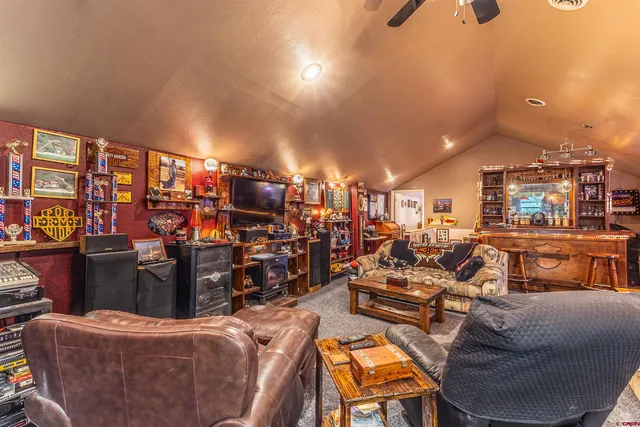 a outdoor living space with patio furniture