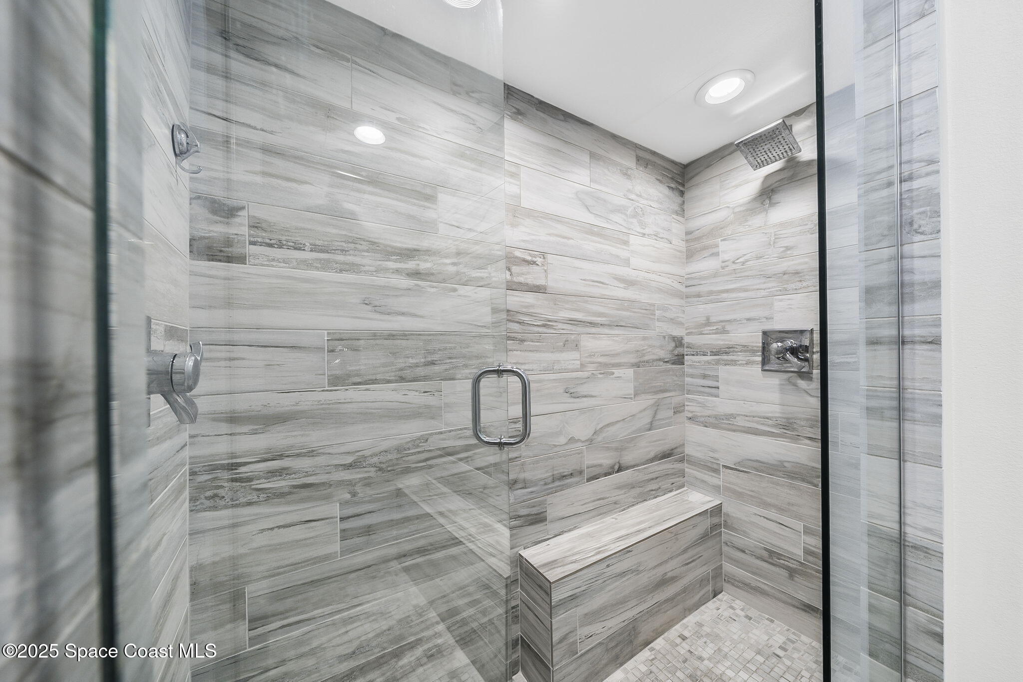 807 Gardener Road Rockledge, FL 32955 - Photo 51 of 66 Walk in shower with double head showers