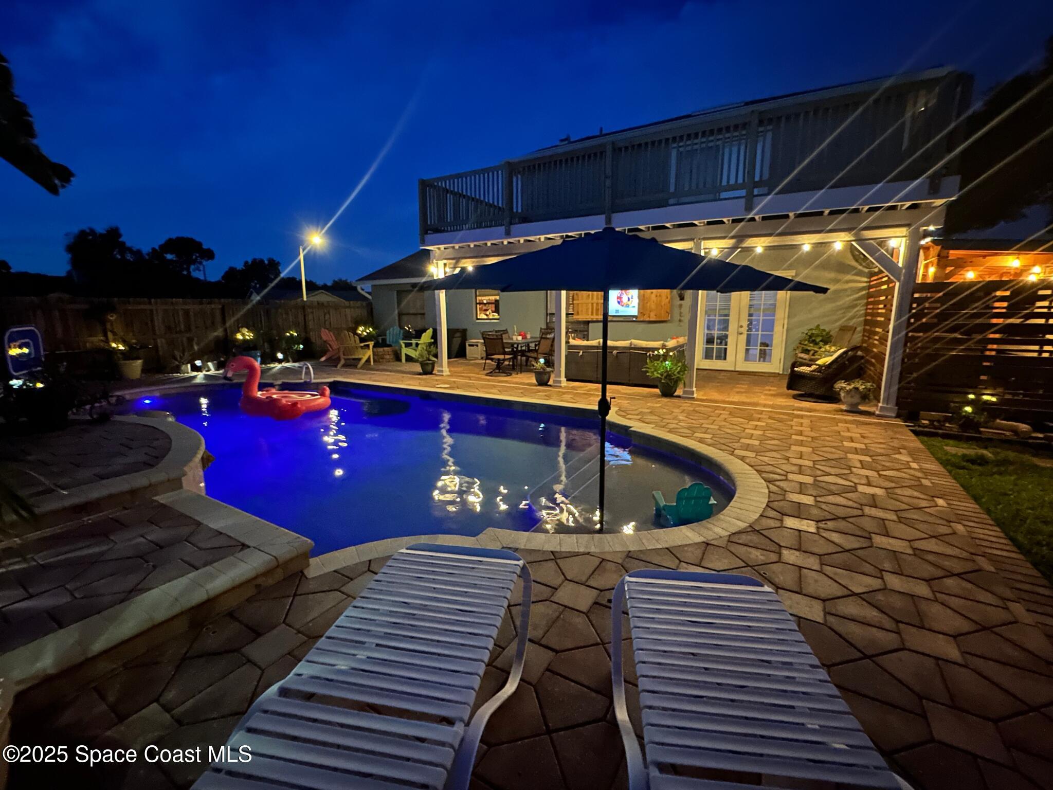807 Gardener Road Rockledge, FL 32955 - Photo 9 of 66 Pool at night