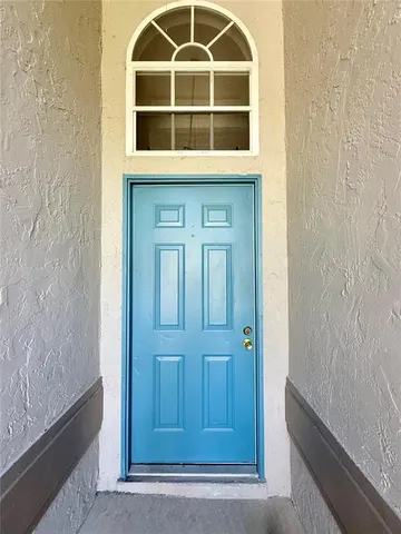 a view of front door