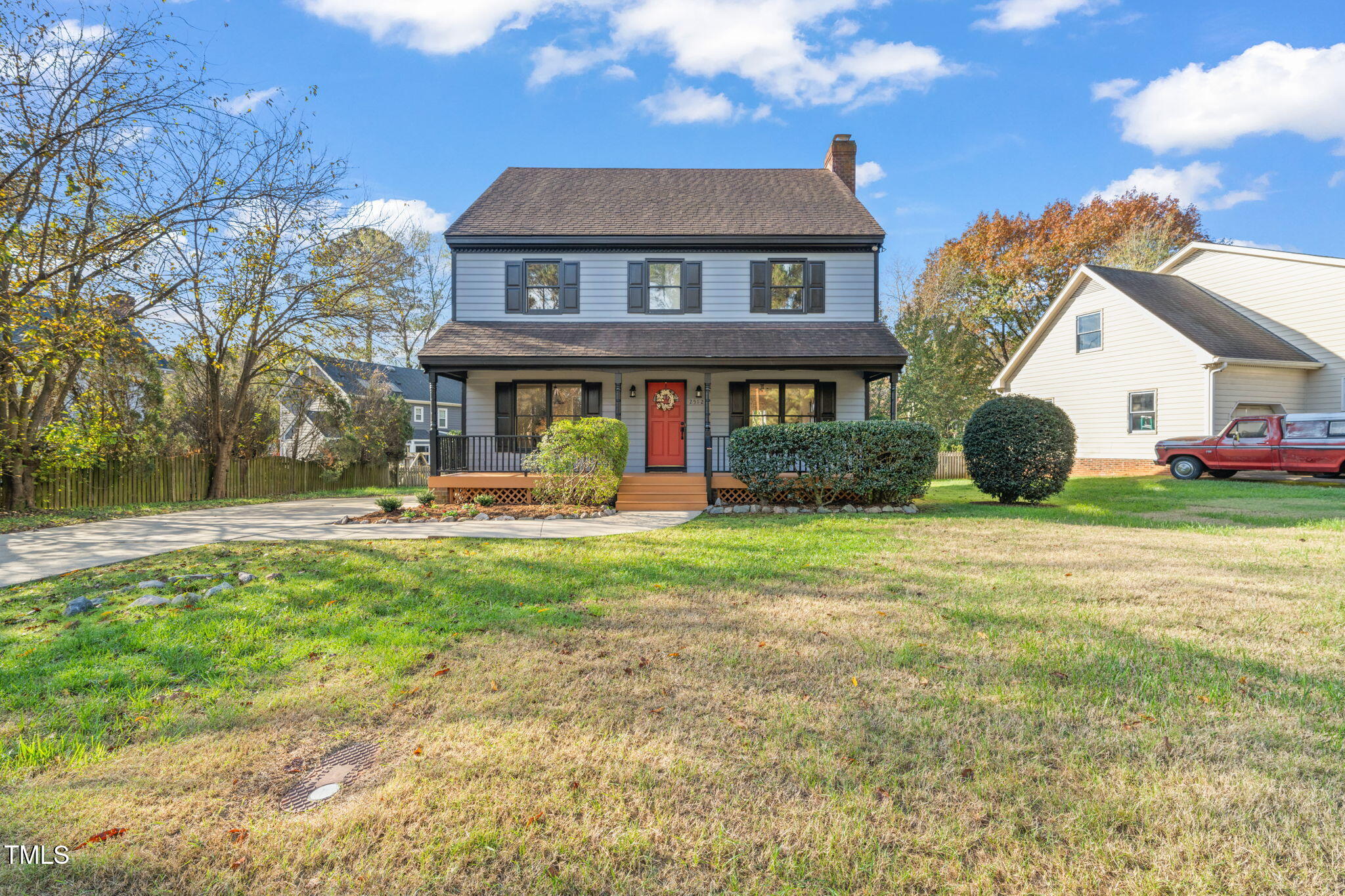 2512 Scouting Trail Raleigh, NC 27615 - Photo 3 of 36 a front view of a house with garden