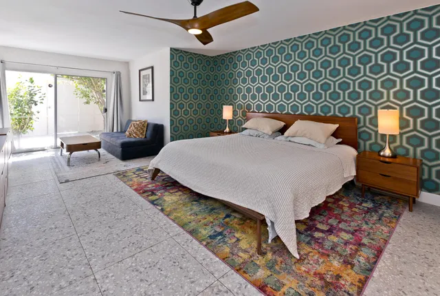 a view of a hallway with white walls