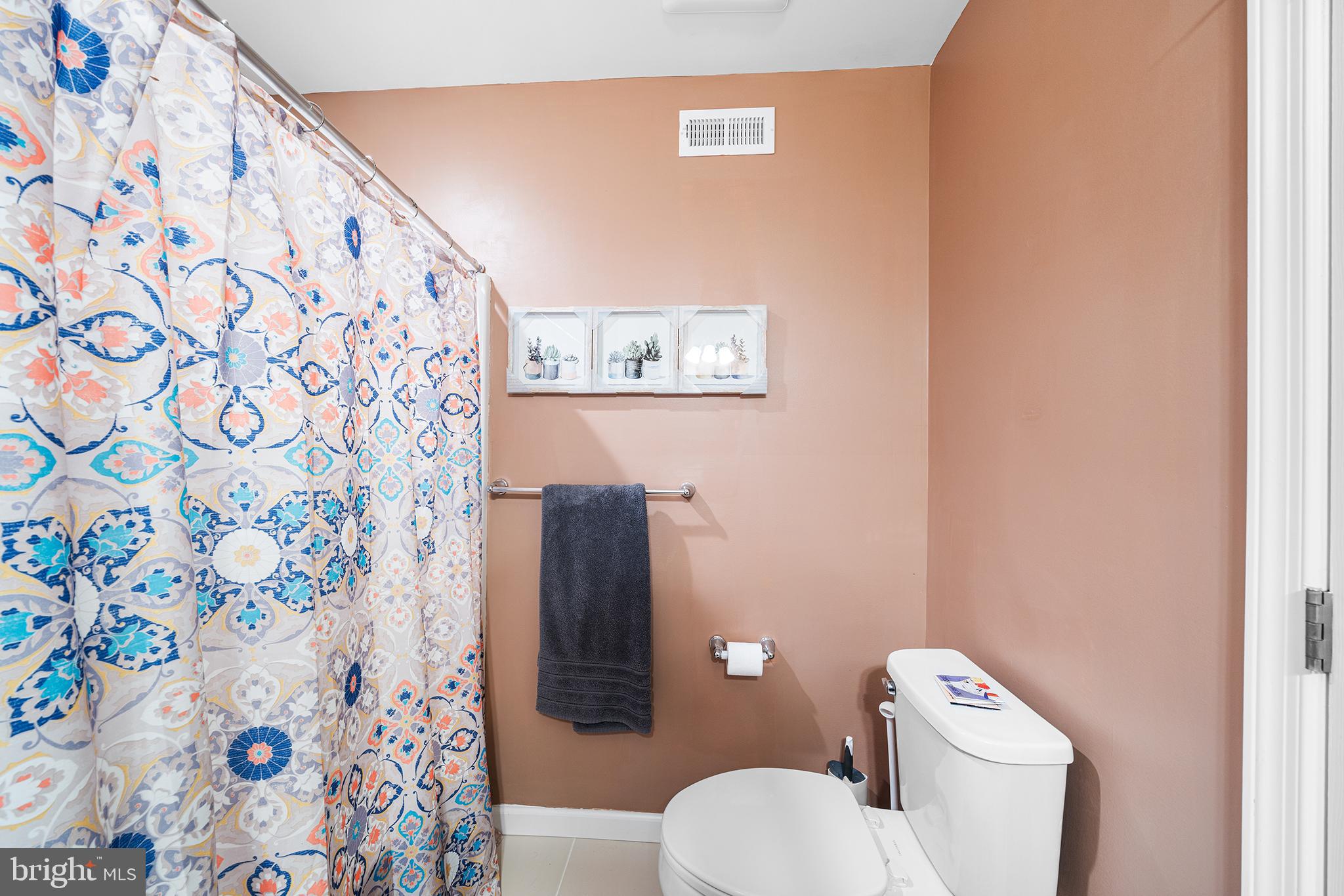 186 Spring Lane Royersford, PA 19468 - Photo 23 of 29 a white toilet sitting next to a shower curtain