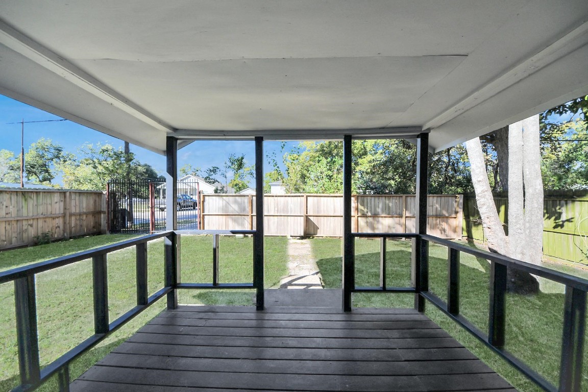 3206 Melbourne Street Houston, TX 77026 - Photo 15 of 41 a view of a balcony with wooden floor