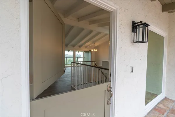 a view of hallway with stairs