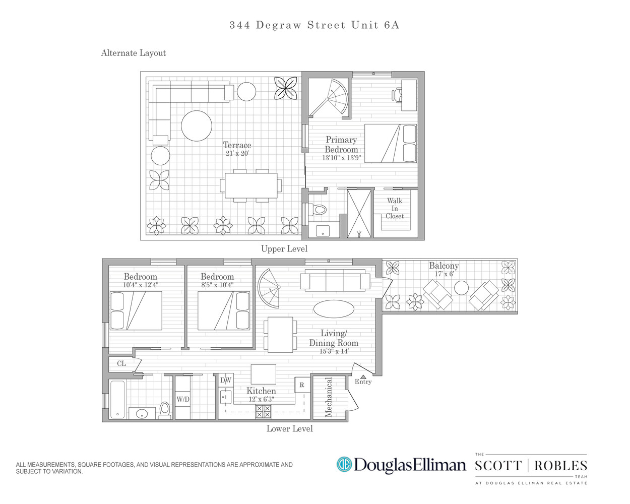 344 Degraw Street, Unit PHA Brooklyn, NY 11231 - Photo 13 of 14 a black and white photo of a living room