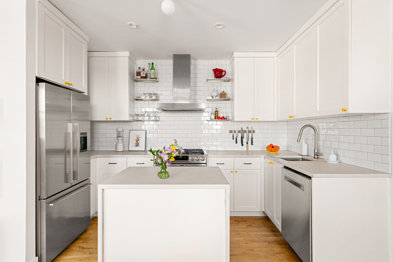 344 Degraw Street, Unit PHA Brooklyn, NY 11231 - Photo 4 of 14 a kitchen with refrigerator a sink and cabinets