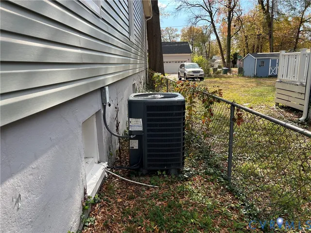 an aerial view of garden with patio