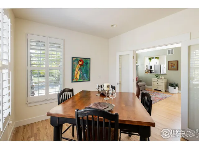 a view of a dining room and livingroom