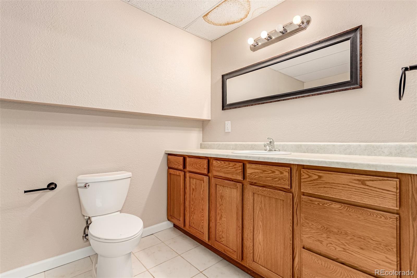 4538 South Atchison Way Aurora, CO 80015 - Photo 47 of 50 a bathroom with a toilet a sink and mirror