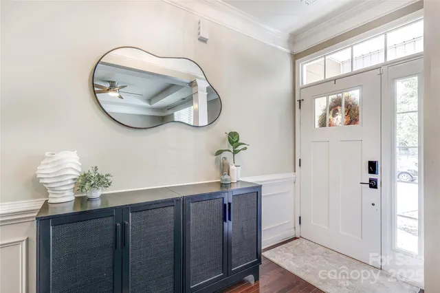 a front view of a house with wooden floor