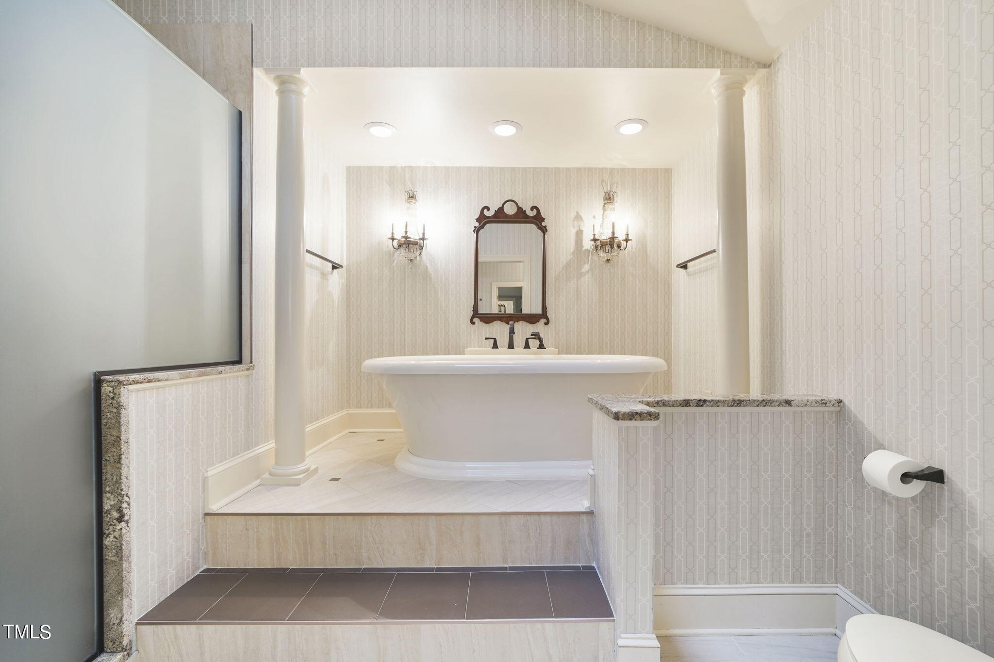 3100 Eton Road Raleigh, NC 27608 - Photo 24 of 45 a bathroom with a sink mirror and toilet