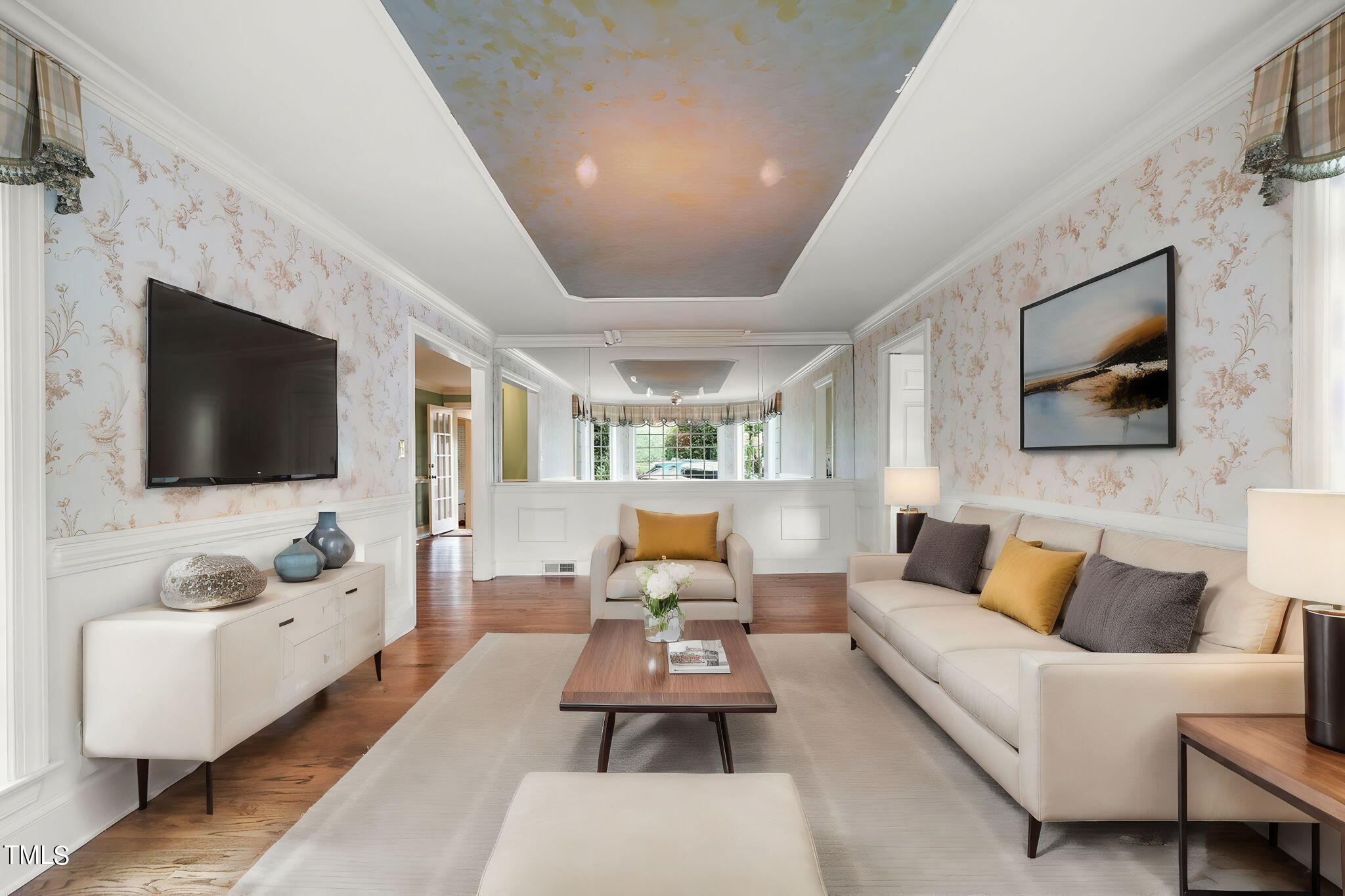 3100 Eton Road Raleigh, NC 27608 - Photo 7 of 45 a living room with furniture and a flat screen tv